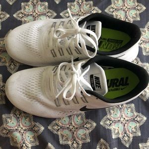 NIKE FREE RUN WHITE WOMENS 7.5